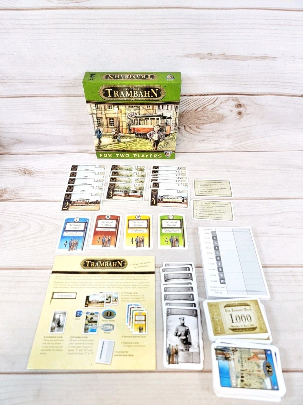 Trambahn Board Game Mayfair Games 2015 By Helmut Ohley 2 Player - Complete